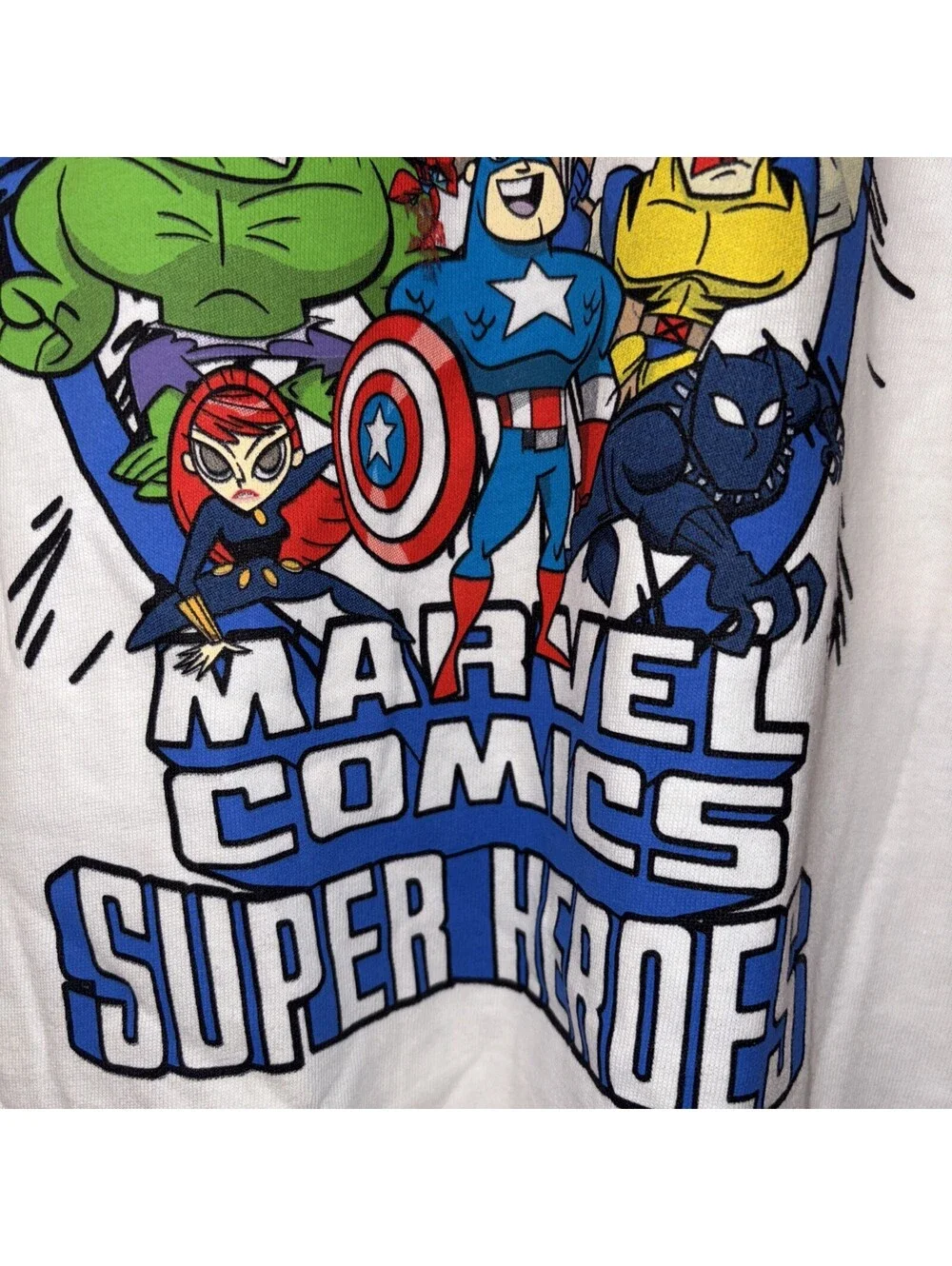 DISNEY MARVEL COMICS SUPER HEROES Collage t-shirt SIZE MEDIUM-Unisex New